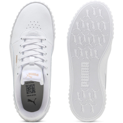 PUMA Carina 3.0 Leder Sneaker Damen 01 - PUMA white/PUMA gold 38