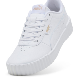 PUMA Carina 3.0 Leder Sneaker Damen 01 - PUMA white/PUMA gold 38