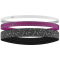 3er Pack NIKE Mixed Width Reflective Graphic Haarbänder 158 - white/hot fuchsia/silver