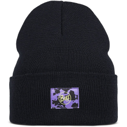 BUFF Knitted Beanie Kinder 999 - bery black