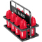 JAKO Trinkflaschenset 8x Trinkflaschen + Halter 100 - rot