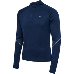newline Power 1/2-Zip Midlayer Lauftop 7239 - black iris 2 S