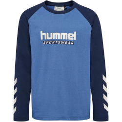 hummel hmlJR Logo Langarmshirt Kinder 7379 - dutch blue 104