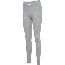 hummel hmlELEMENTAL High-Waist Baumwoll Leggings Damen 2006 - grey melange S