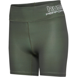 hummel hmlTE Fundamental Mid-Waist Shorts Damen 6426 - climbing ivy S