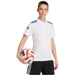 adidas Squadra 25 Baumwoll Poloshirt Damen JY3408 - white/black XXS