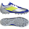adidas F50 League Messi AG Fußballschuhe JR8057 - silver met./solar yellow/lucid blue 42