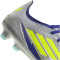 adidas F50 Pro Messi FG Fußballschuhe JR8023 - silver met./solar yellow/lucid blue 46