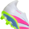 adidas Predator League Laceless FG/MG Fußballschuhe ID3861 - cloud white/lucid pink/lucid lemon 43 1/3