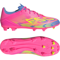 adidas F50 League FG/MG Fußballschuhe IE1291 - lucid pink/lucid lemon/blue fusion 46 2/3