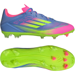 adidas F50 League FG/MG Fußballschuhe IE1290 - blue fusion/lucid lemon/lucid pink 44 2/3
