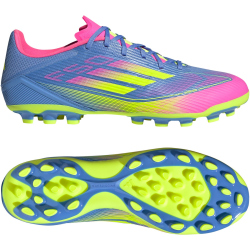 adidas F50 League 2G/3G AG Fußballschuhe IE1263 - blue fusion/lucid lemon/lucid pink 44 2/3