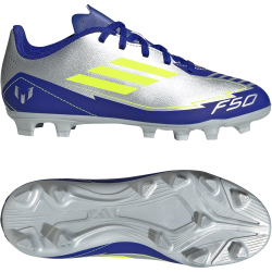 adidas F50 Club FG/MG Fußballschuhe Kinder IH0926 - silver met./solar yellow/lucid blue 35