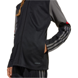 adidas Squadra 25 Trainingsjacke Kinder JD1631 - black/team grey four/pure ruby 116