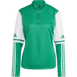 adidas Squadra 25 1/4-Zip Sweatshirt Damen JP3159 - team green/white XS