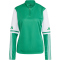 adidas Squadra 25 1/4-Zip Sweatshirt Damen JP3159 - team green/white XS