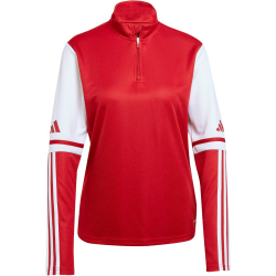 adidas Squadra 25 1/4-Zip Sweatshirt Damen JD3018 - team power red 2/white XS