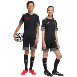 adidas Squadra 25 Fußballshorts Kinder JN4448 - black/team grey four/pure ruby 140