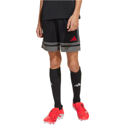 adidas Squadra 25 Fußballshorts Kinder JN4448 - black/team grey four/pure ruby 140