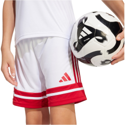 adidas Squadra 25 Fußballshorts Kinder JJ2424 - white/team power red 2 140