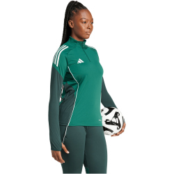 adidas Tiro 25 Competition 1/4-Zip Sweatshirt Damen JI8939 - team dark green/shadow green XXS