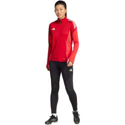 adidas Tiro 25 Competition 1/4-Zip Sweatshirt Damen JI6495 - team power red 2/pure ruby XS