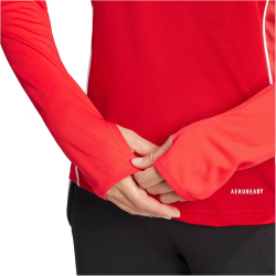 adidas Tiro 25 Competition 1/4-Zip Sweatshirt Damen JI6495 - team power red 2/pure ruby XS