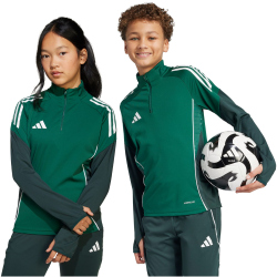 adidas Tiro 25 Competition 1/4-Zip Sweatshirt Kinder JI8937 - team dark green/shadow green 164