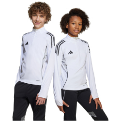 adidas Tiro 25 Competition 1/4-Zip Sweatshirt Kinder JI7512 - white 164