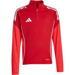 adidas Tiro 25 Competition 1/4-Zip Sweatshirt Kinder JI6501 - team power red 2/pure ruby 164