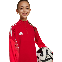 adidas Tiro 25 Competition 1/4-Zip Sweatshirt Kinder JI6501 - team power red 2/pure ruby 164