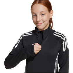 adidas Tiro 25 Competition 1/4-Zip Sweatshirt Kinder IW0453 - black/team grey four 164