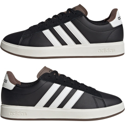 adidas Grand Court 2.0 Sneaker Herren JH8689 - core black/off white/earth strata 41 1/3