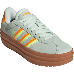adidas VL Court Bold Plateau Sneaker Damen JI1787 - linen green/crew orange/hi-res yellow 42