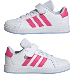 adidas Grand Court 2.0 Sneaker Kinder JI0975 - cloud white/pulse magenta/glow blue 33