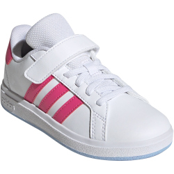 adidas Grand Court 2.0 Sneaker Kinder JI0975 - cloud white/pulse magenta/glow blue 34