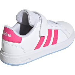 adidas Grand Court 2.0 Sneaker Kinder JI0975 - cloud white/pulse magenta/glow blue 34