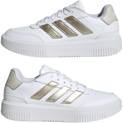 adidas Courtblock Sneaker Damen JI2203 - cloud white/cyber met/orbit grey 36 2/3