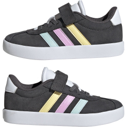 adidas VL Court 3.0 Sneaker Kinder JH6315 - grey six/halo mint/bliss lilac 28.5