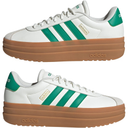adidas VL Court Bold Plateau Sneaker Damen JQ7832 - core white/court green/gold met 42