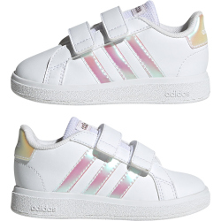 adidas Grand Court Court Hook and Loop Baby-Sneaker GY2328 - cloud white/iridescent/cloud white 23.5