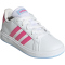 adidas Grand Court Lace-Up Sneaker Kinder JI0971 - cloud white/pulse magenta/glow blue 36 2/3