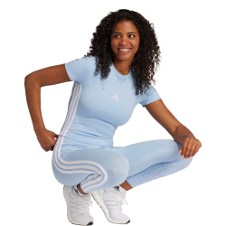 adidas Essentials 3-Streifen Slim Baby Tee T-Shirt Damen...