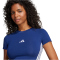 adidas Essentials 3-Streifen Slim Baby Tee T-Shirt Damen JE1240 - dark blue/white S