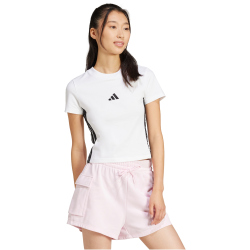 adidas Essentials 3-Streifen Slim Baby Tee T-Shirt Damen...