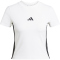 adidas Essentials 3-Streifen Slim Baby Tee T-Shirt Damen JE1239 - white/black S