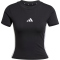 adidas Essentials 3-Streifen Slim Baby Tee T-Shirt Damen JC8325 - black/white XL