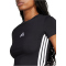 adidas Essentials 3-Streifen Slim Baby Tee T-Shirt Damen JC8325 - black/white XL