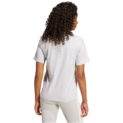 adidas Essentials 3-Streifen Baumwoll T-Shirt Damen JE1233 - light grey heather/white XS