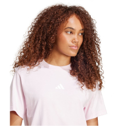 adidas Essentials 3-Streifen Baumwoll T-Shirt Damen JE1226 - clear pink/white XS